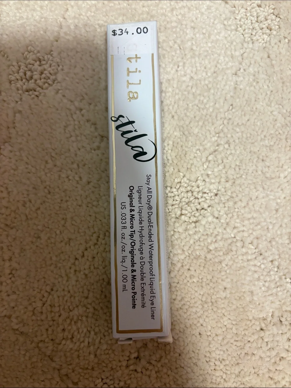 Stila Dual-Ended Waterproof Liquid Eyeliner — Intense Black